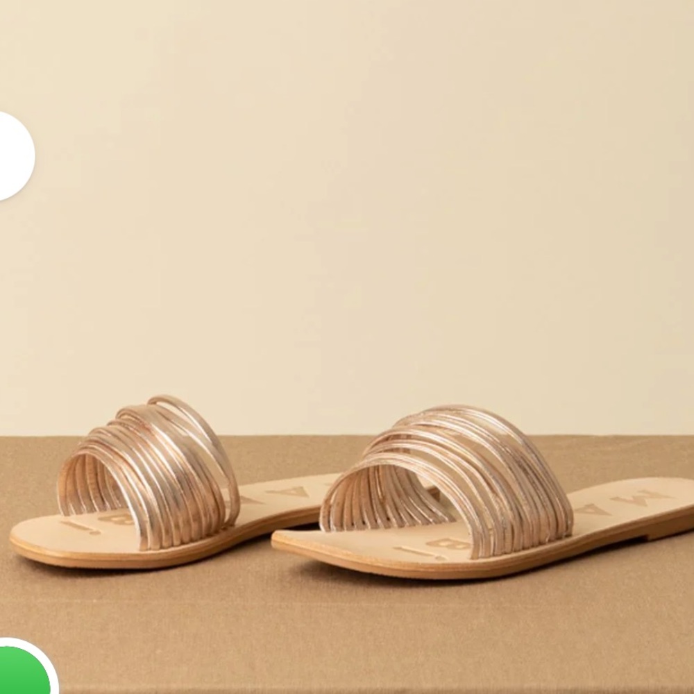 Manebí Hollywood Metallic Leather Sandals - BRAND NEW, UNWORN